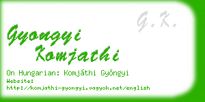gyongyi komjathi business card
